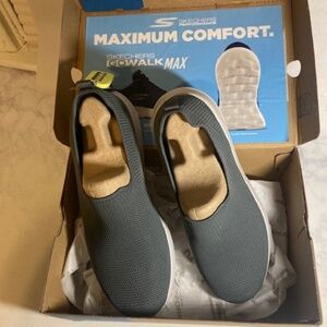 Skechers Go Walk Max men's grey meah slip-on extra wide